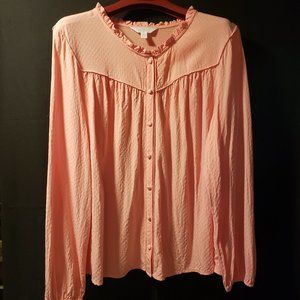 Lauren Conrad women's blouse size large peach